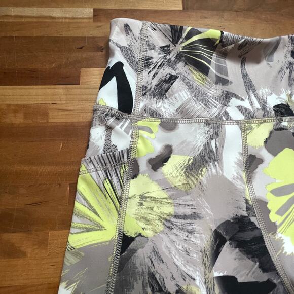 Calvin Klein Floral-Print 7/8 Leggings - Collage Floral Beige M - Picture 8 of 9